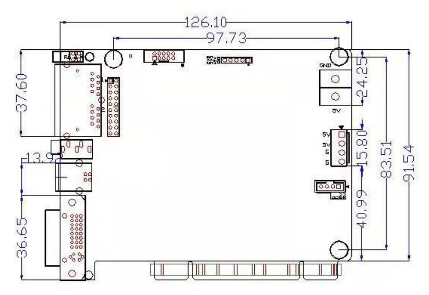 3. Bản vẽ kích thước card phát ES2 1
