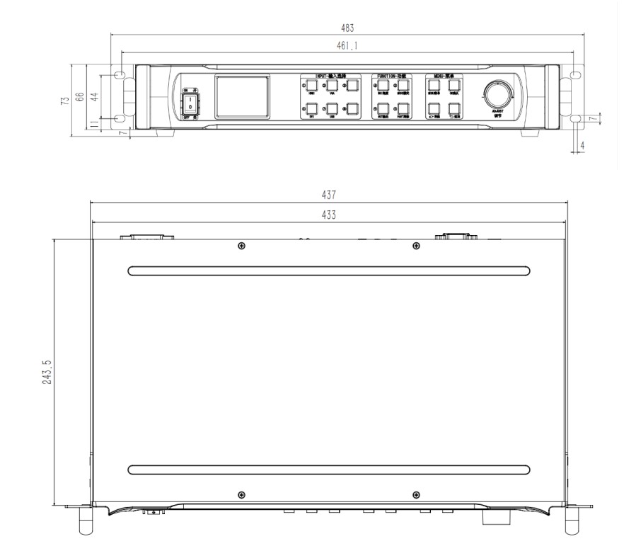 4. Sơ đồ kích thước thiết bị KLS2U 1