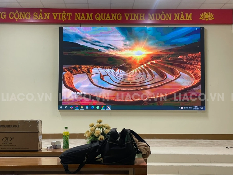 Dự án màn hình LED P3 indoor 9,29m2 tại Tân Kỳ, Nghệ An