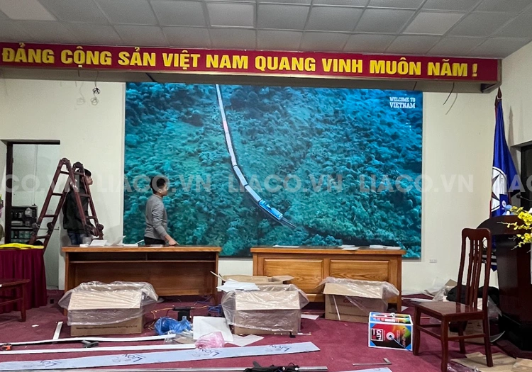 Dự án lắp đặt màn hình LED P1.538 trong nhà tại EVN Bắc Giang