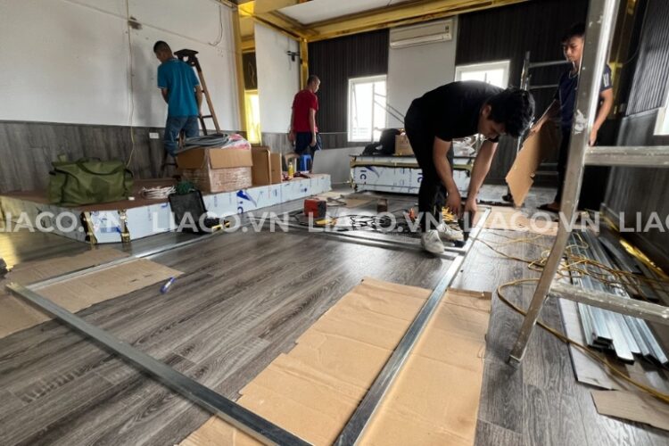Thi công màn hình LED P2 indoor 5.63m2 Kim Ngưu, Hà Nội 1