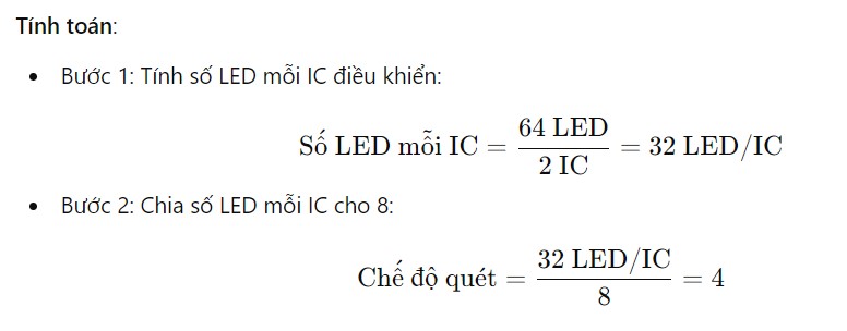 3. Các chế độ quét của màn hình LED 1