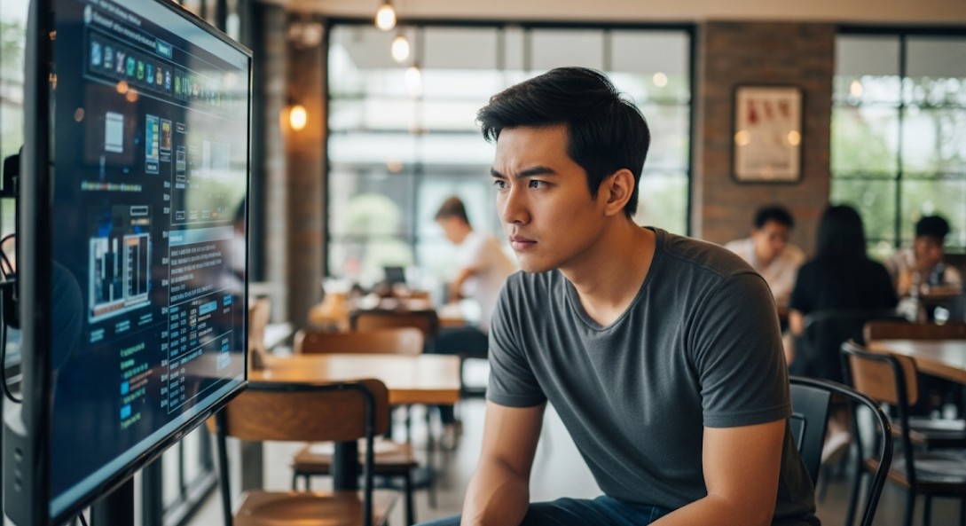 1.1. Vết kiến chết giữa màn hình gây loang màu hoặc bóng mờ 1