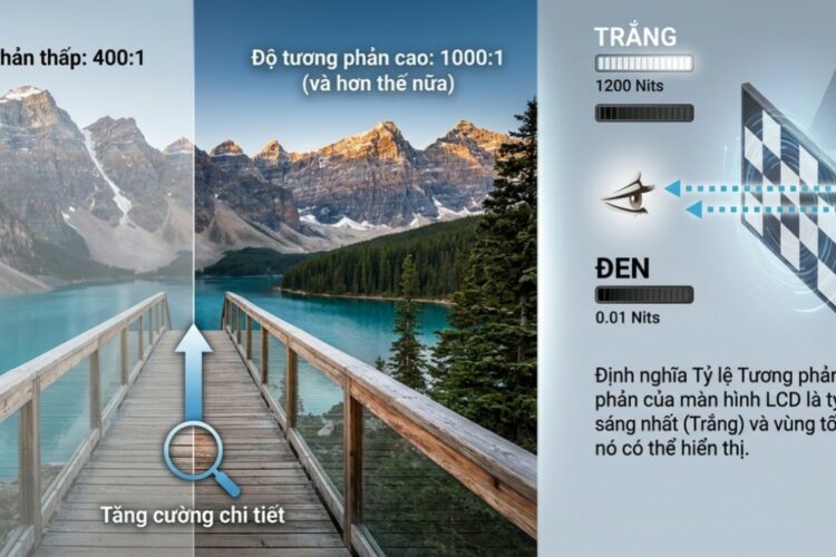 Tìm hiểu về độ tương phản của màn hình LCD