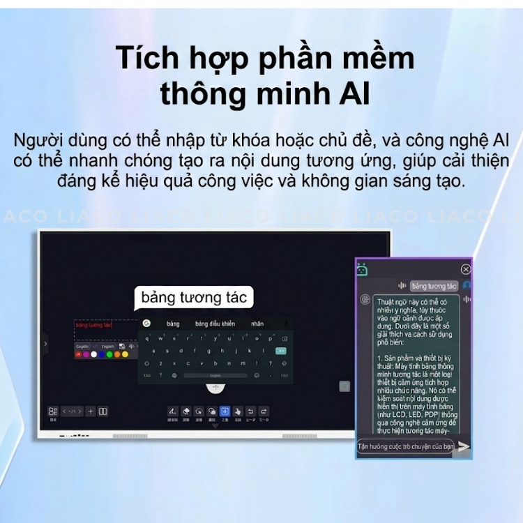 Màn hình LCD cảm ứng đa điểm bằng tay 98 inch 1