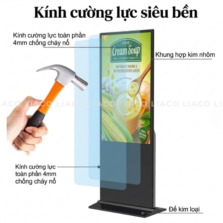 1. Khung kim loại chắc chắn 1