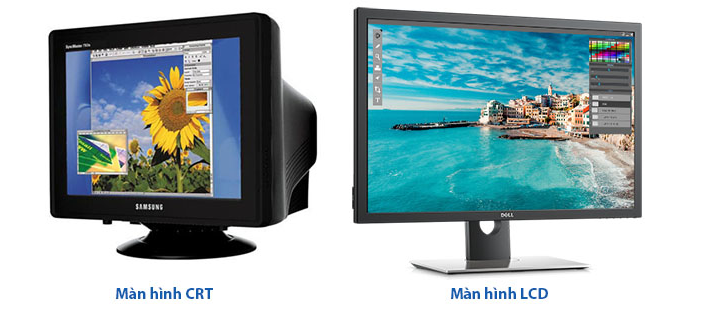 So sánh màn hình CRT và LCD – ưu nhược điểm