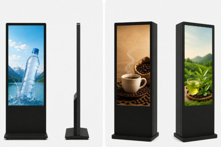 Phân biệt standee LCD 1 mặt và 2 mặt